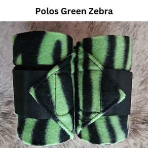 Green Zebra Horse Polos Set of 4 USED
